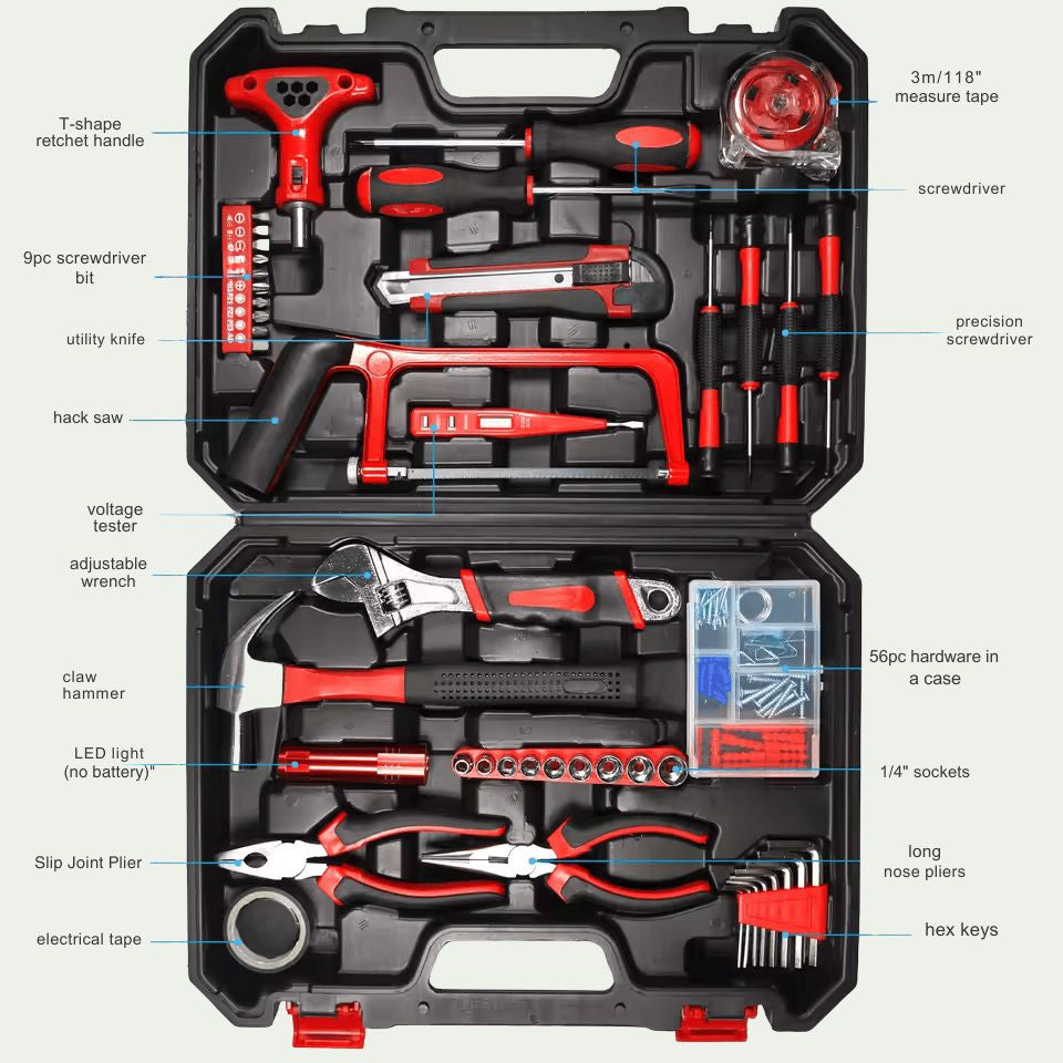 43Pcs Hardware Toolbox